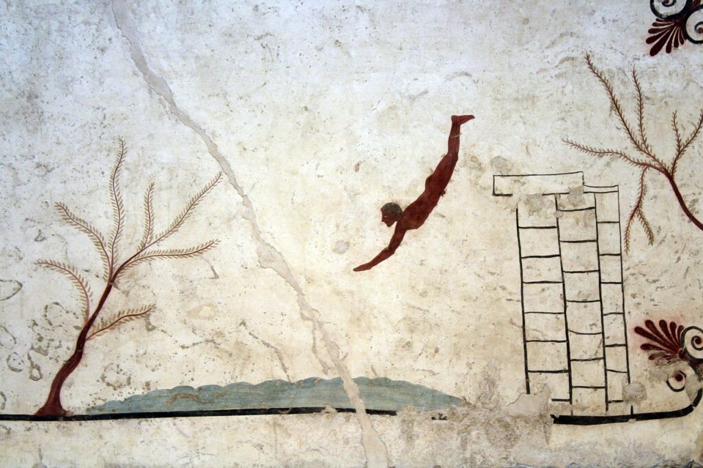 parco archeologico di paestum - la tomba del tuffatore